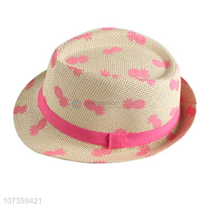 Popular Pineapple Pattern Sun Hat Breathable Fedora Hat