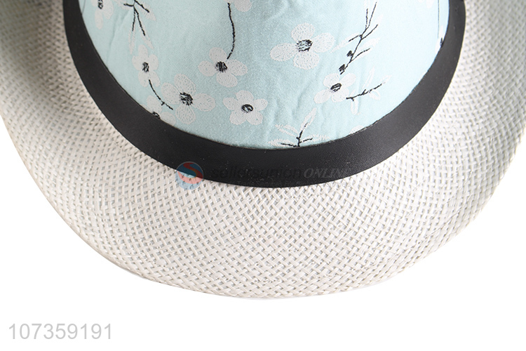 Fashion Printing Straw Fedora Hat Best Sun Hat