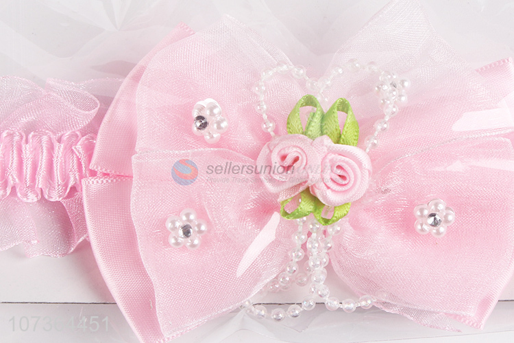 Unique Design Toddler Bowknot Infant Elastic Hairbands Girl Headband