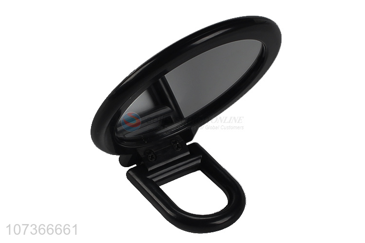 Good quality black tabletop folding cosmetic mirror hand-held makeup mirror