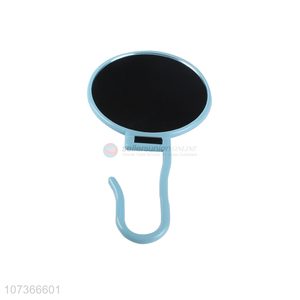 Suitable price blue folding makeup mirror with hook for bathroom