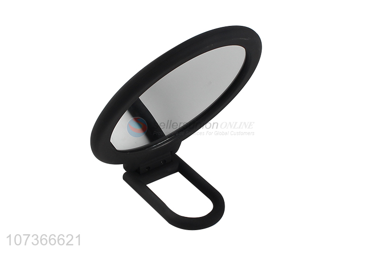 Reasonable price black folding frosted cosmetic mirror hand-held mirror