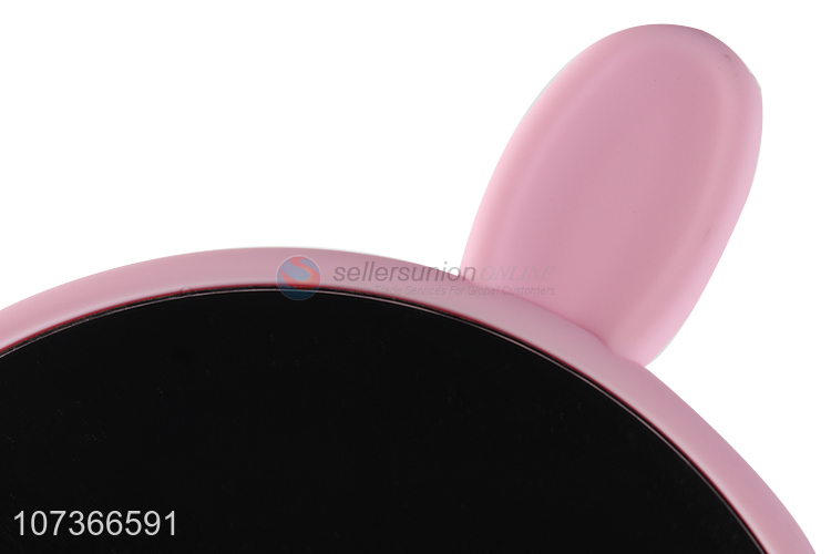 Best selling pink rabbit ear folding makeup mirror hand-held mirror