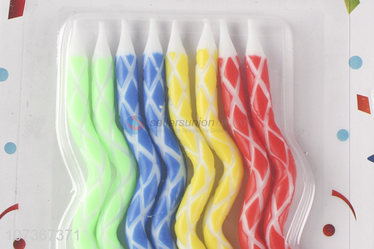 Reasonable Price Creative Birthday Cake Curved Rainbow Birthday Candle And Holders