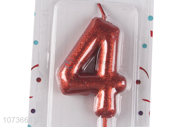 New Product Number 4 Cake Birthday Candles Digital Candles