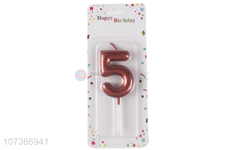 High Quality Decorative Birthday Cake Digital Candle Number 5 Candle