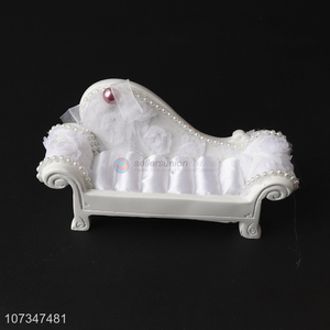 White sofa shape ring tray display stand holder jewelry display