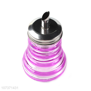 Stainless Steel Tube Glass Sugar Dispenser Glass Spice Bottle