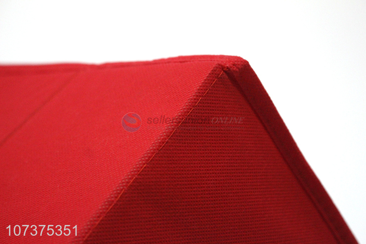 Factory price red foldable non-woven storage box for home decoration