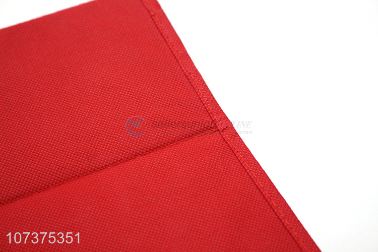 Factory price red foldable non-woven storage box for home decoration