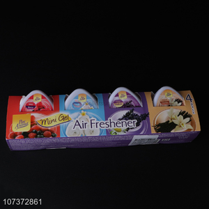 Most popular 4 pieces mini gel lavender fragrance car air freshener