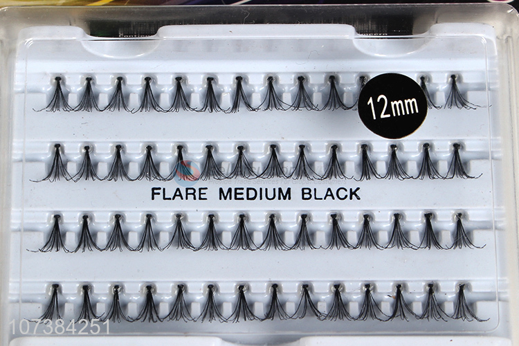 Best Sale Flare Medium Black False Eyelash Natural Realistic Eyelashes