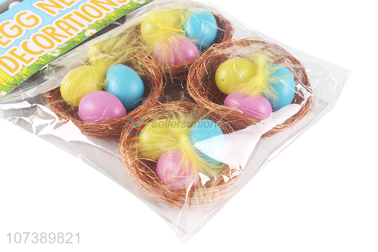 Factory Sell Egg Nest Decoration Easter Holiday Decoration Bird Nest