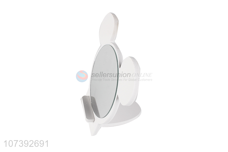 New Product White Makeup Mirror Fashion Wooden Desktop Makeup Mirror