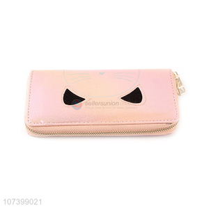 New product women pu purse cartoon stitching zipper purse