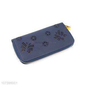 High quality personalized women purse wallet pu zipper purse