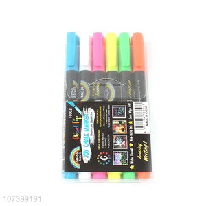 Hot sale school stationery 6 pieces plastic highlighters