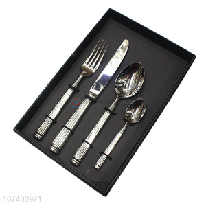 Factory wholesale high-end metal flatware set for western restaurant