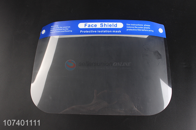 Low price CE certificated protective clear anti-fog PET face shield