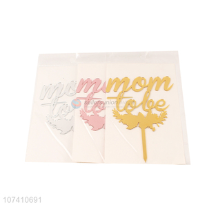 Good quality mother-to-be cake decoration acrylic cake topper