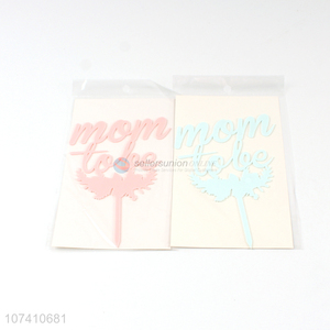 Wholesale mother-to-be cake decoration acrylic cake topper ornament