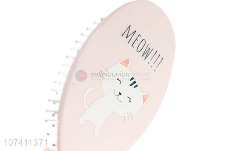 Most popular cartoon cat printed plastic hair comb air cushion comb