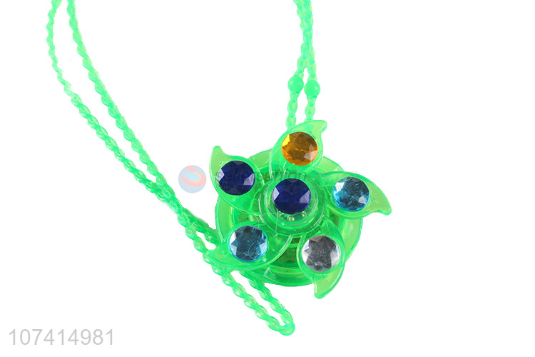 Wholesale Price Led Flashing Plastic Gyro Necklace Kids Toy