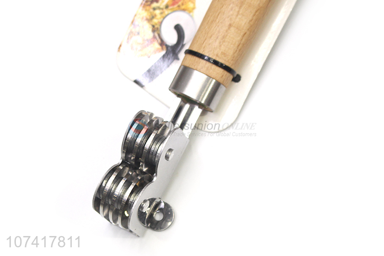 High Quality Stainless Steel Knife Sharpener With Wooden Handle