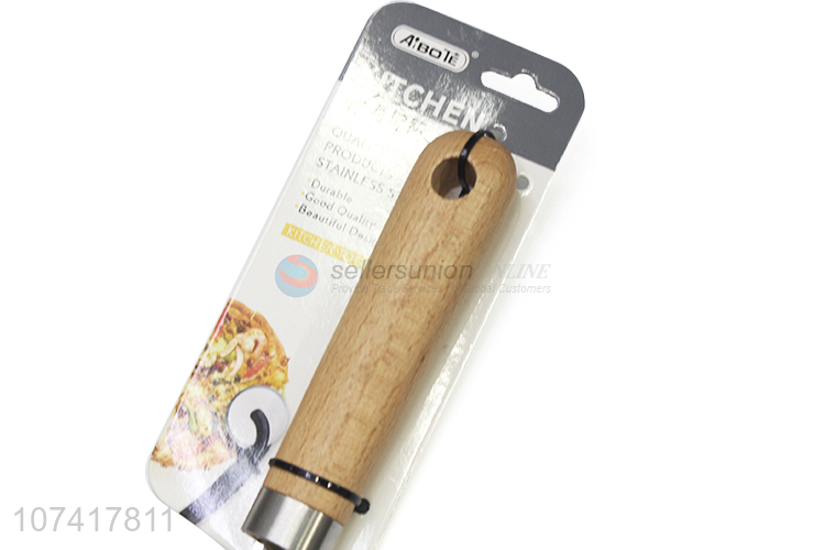 High Quality Stainless Steel Knife Sharpener With Wooden Handle