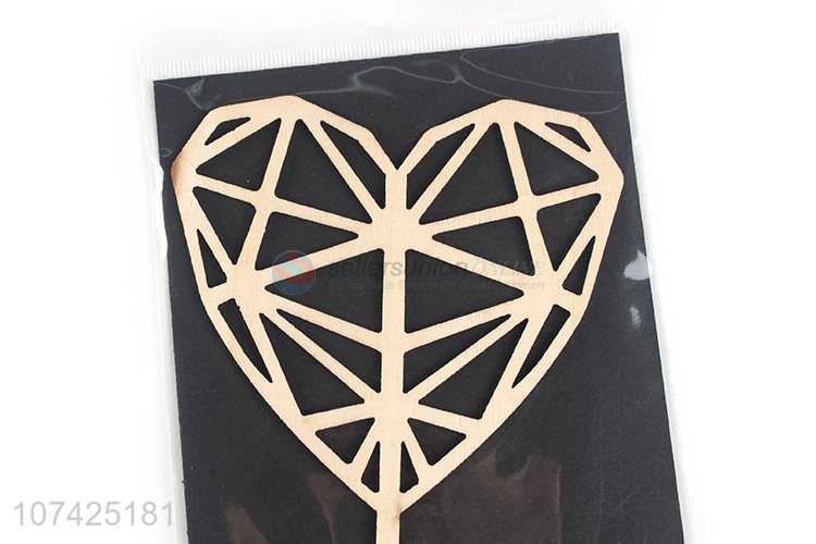 New design laser cut wooden cake topper wedding party supplies