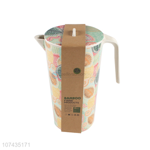 Custom Bamboo Fiber Water Pitcher Fashion Water Jug