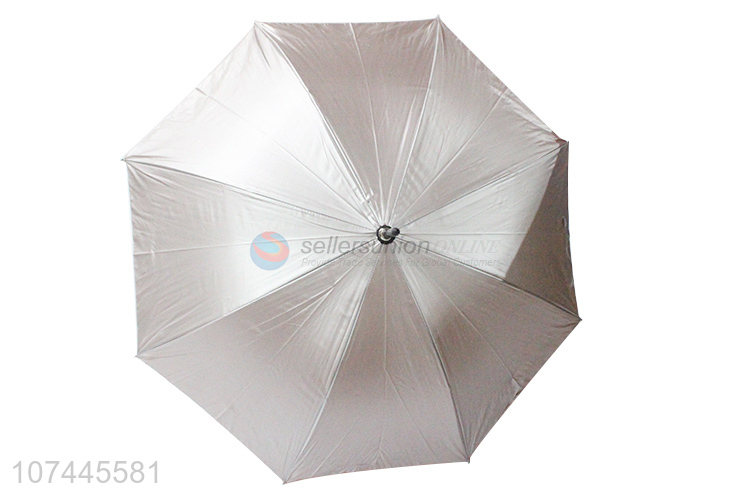 Hot Sale Silver Semi-Automatic Hook Handle Umbrella