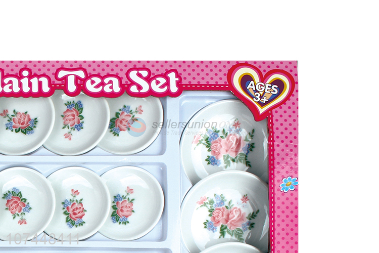 Factory price children pretend play toy porcelain tea set toy