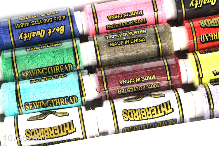 Wholesale Mixed Color Polyester Spun Sewing Thread Set