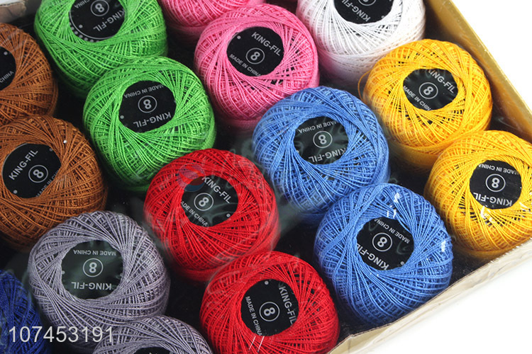 Custom 24 Pieces Pure Color Cotton Twine Sewing Thread