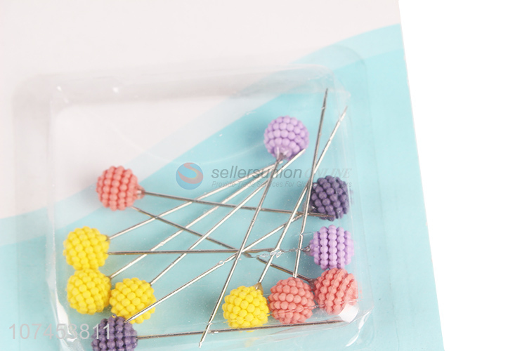 Creative Design 10 Pieces Waxberry Head Sewing Straight Pins