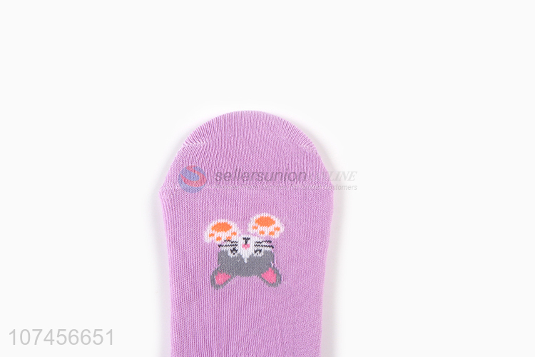 Hot selling custom knitted women invisible ankle socks