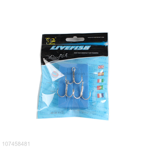 Superior quality fishing accessories steel treble fishing hooks