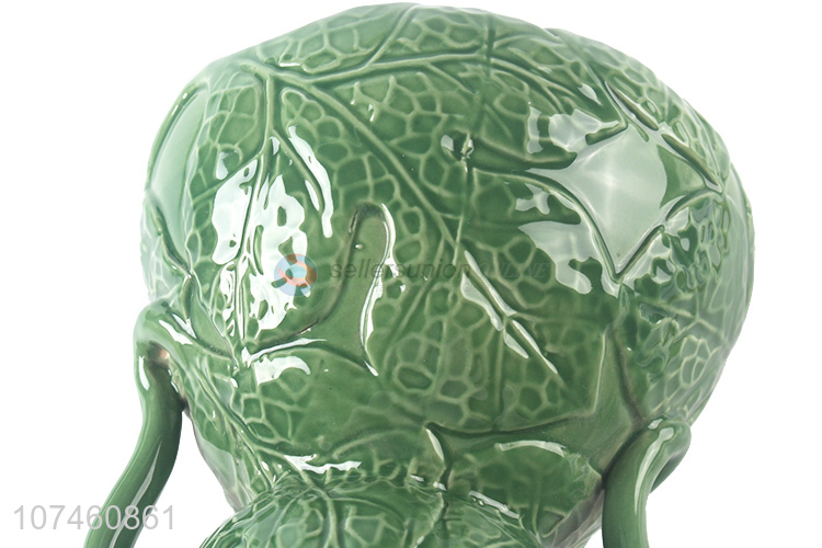 Popular Fashion Green Flower Vase Elegant Ceramic Crafts