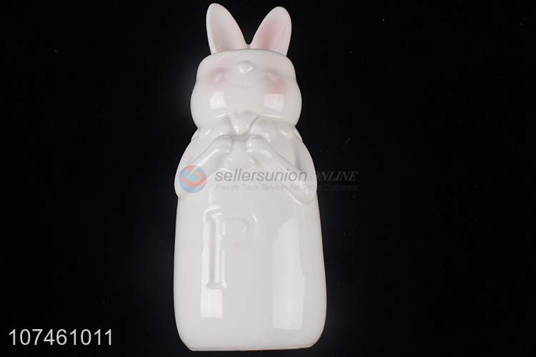 Good Quality Cartoon Rabbit Ceramic Flower Vase For Sale