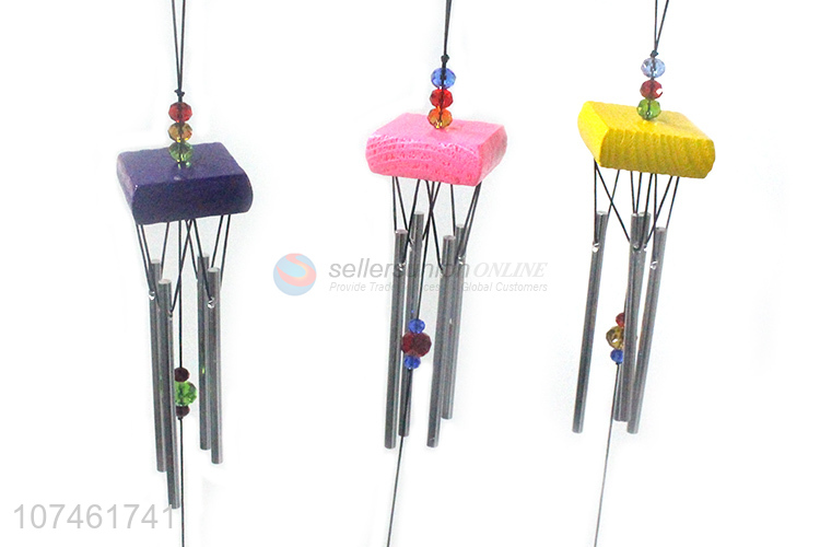 New products indoor & outdoor decoration colored wooden wind chimes