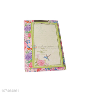 New arrival office stationery art printing memo pads with clip holder