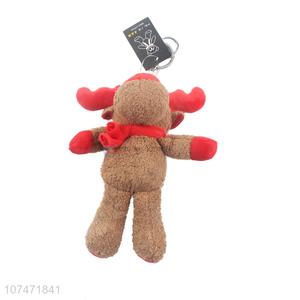 Good Sale Christmas Elk Stuffed Toy Keychain Bag Pendant