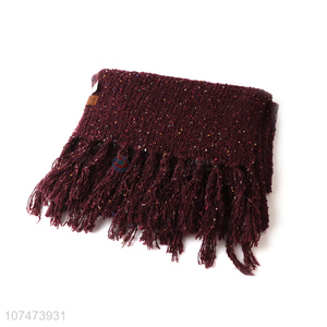 Factory direct sale ladies decorative shawl scarf with fringe