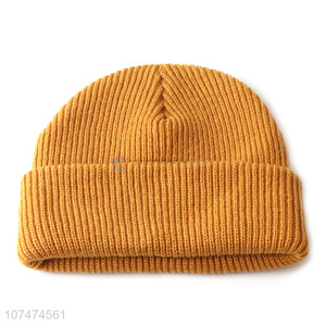 Low price direct sale sports knitted hat men melon leather hat