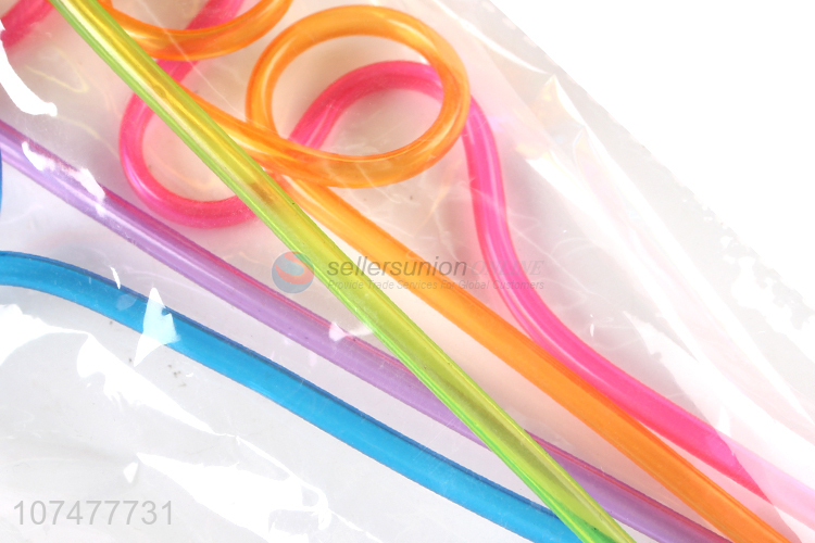 Popular products food grade pvc straw novelty swirly straws