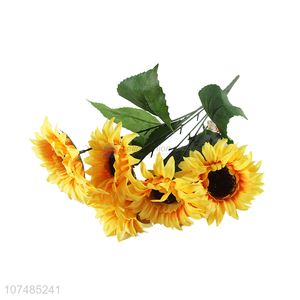 China supplier home decoration 7 heads plastic sunflower artificial flowers