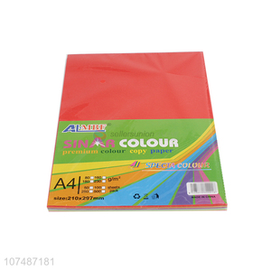 Promotion colored mixed a4 size multipurpose copy 80g 100 sheet colour paper