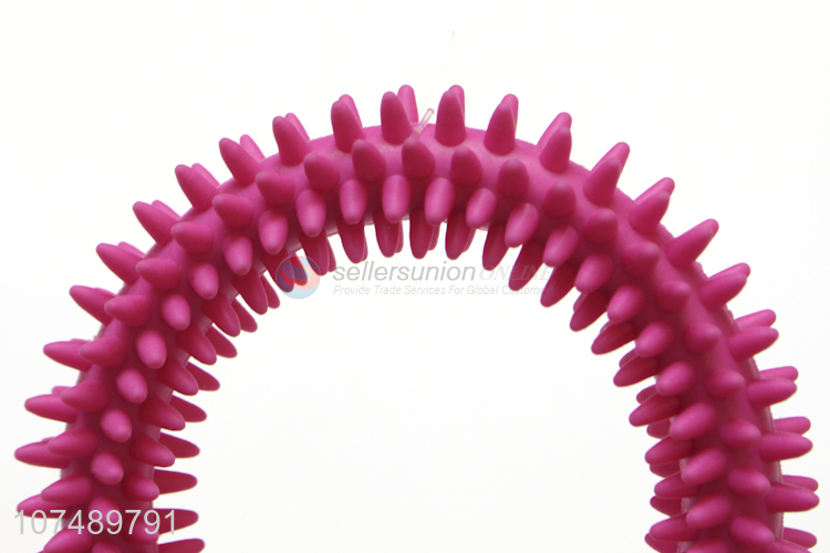 Good Quality Colorful Thorn Circle Pet Chew Toy For Dog