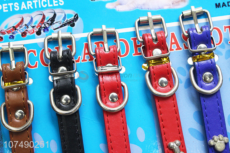 Suitable price pet supplies pu leather dog collar with rivets